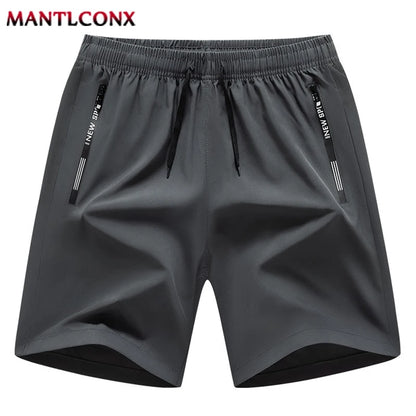 Newest Summer Shorts Men Gym Sport Running Fitness Workout Man Short Pants Breathable Quick-drying Drawstring Men's Shorts Black