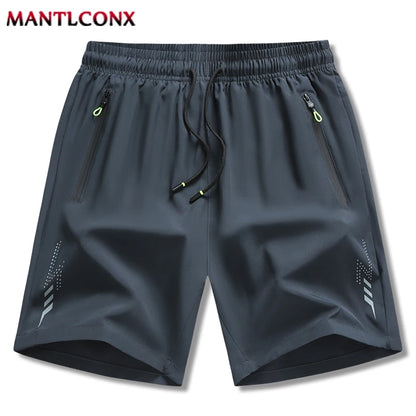 Newest Summer Shorts Men Gym Sport Running Fitness Workout Man Short Pants Breathable Quick-drying Drawstring Men's Shorts Black