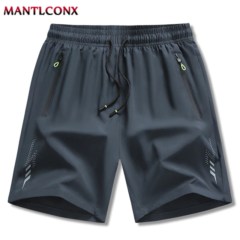 Newest Summer Shorts Men Gym Sport Running Fitness Workout Man Short Pants Breathable Quick-drying Drawstring Men's Shorts Black