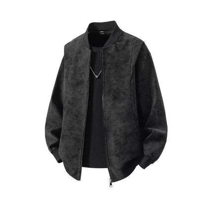 Vintage Faux Leather Jacket Mens Chaqueta Cuero Moto 2026 Oversized Streetwear Hipster Stand Collar Punk Man Designer Jacket 5XL