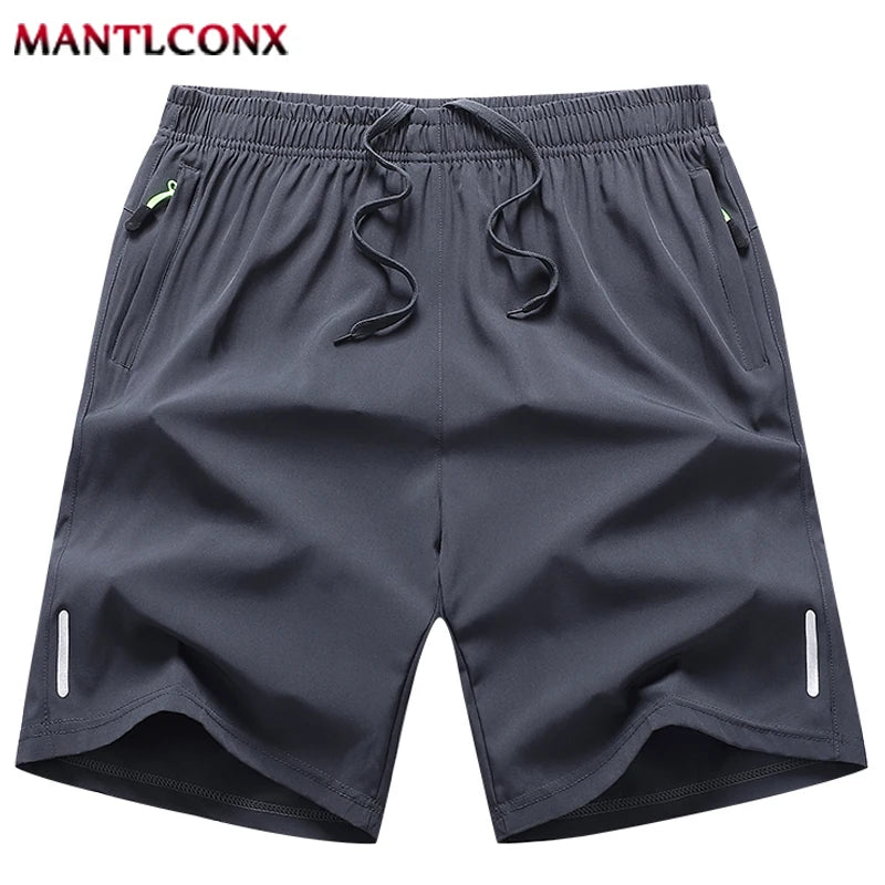 Summer Men's Sport Shorts Cool Sportswear Running Shorts Casual Bottoms Gym Fitness Training Jogging Short Pants Men Black Gray