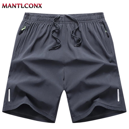 Summer Men's Sport Shorts Cool Sportswear Running Shorts Casual Bottoms Gym Fitness Training Jogging Short Pants Men Black Gray